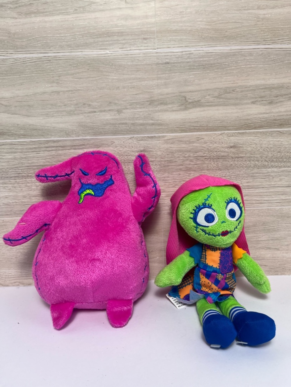 The Nightmare Before Christmas Black Light Plushes Sally And Oogie Boogie Neon